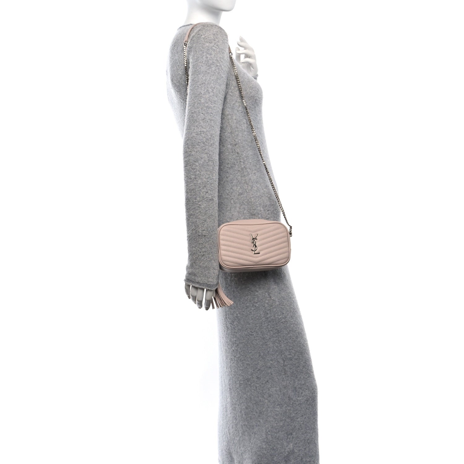 Grain De Poudre Matelasse Monogram Mini Lou Camera Bag Marble Pink