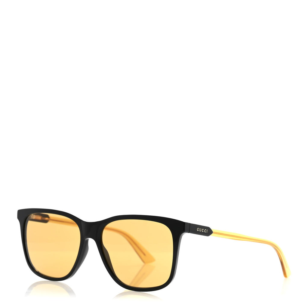 Acetate Frame Sunglasses GG0495SA Yellow Black