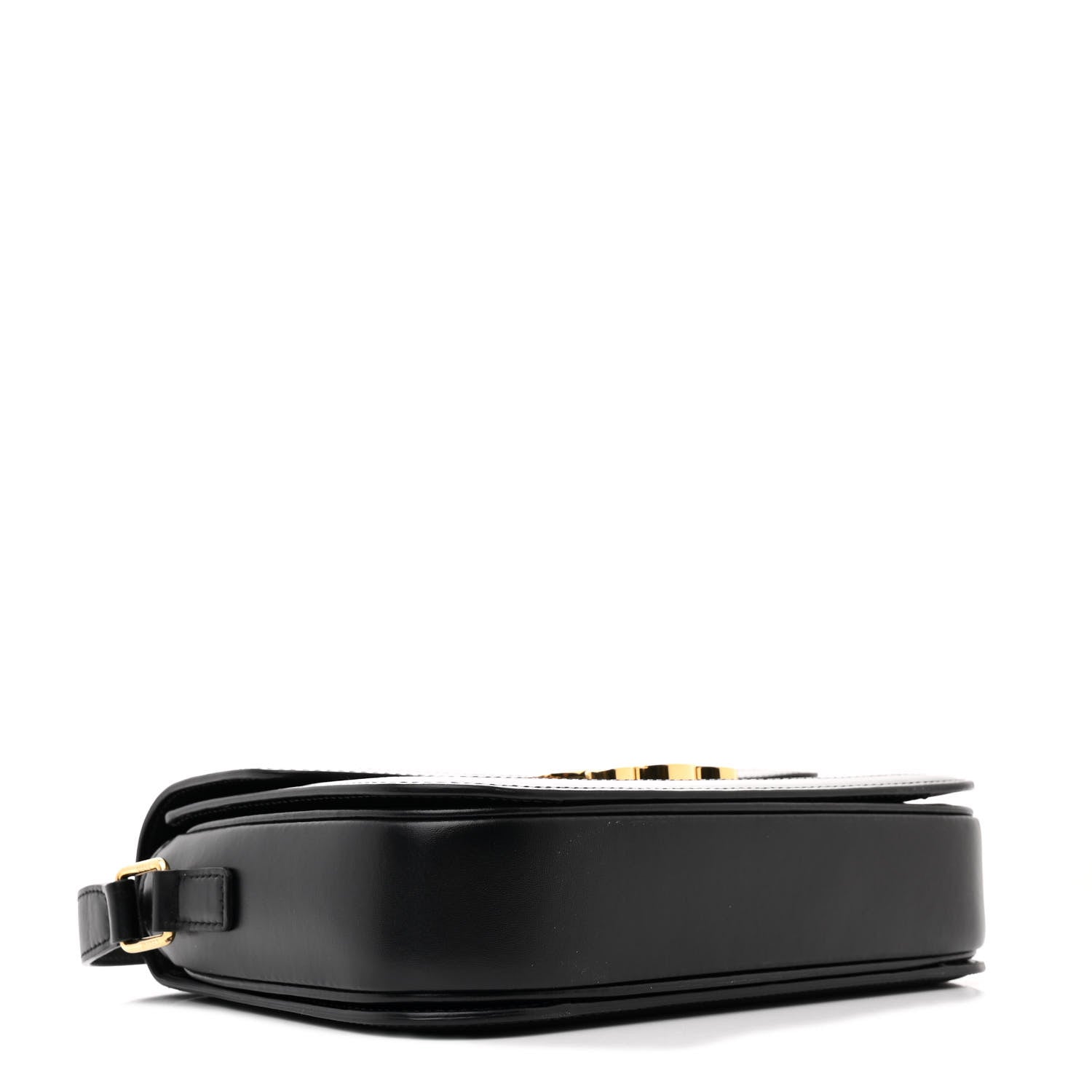 Canvas Calfskin Triomphe Embroidered Medium Triomphe Bag Black