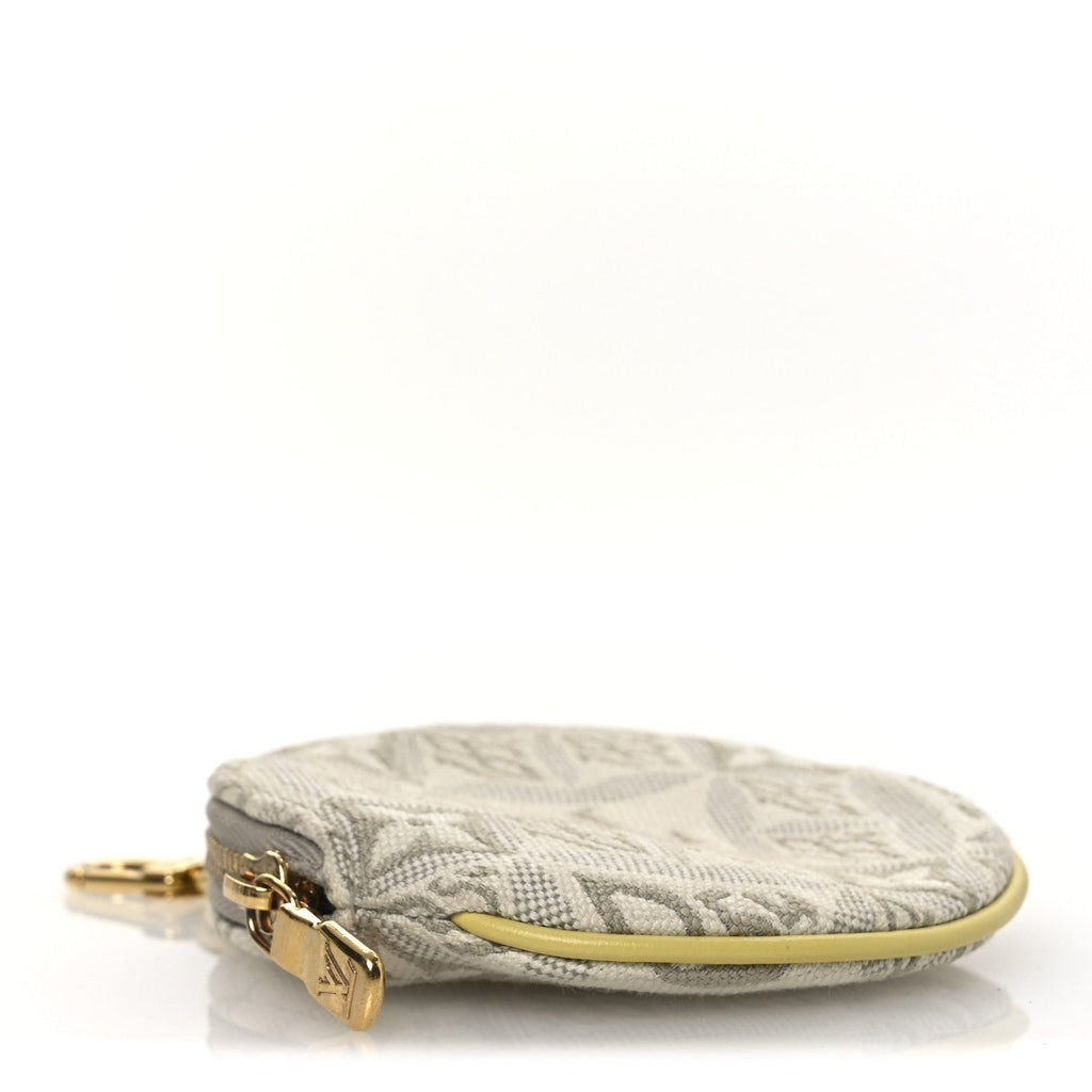 Jacquard Since 1854 Round Coin Purse  Beige