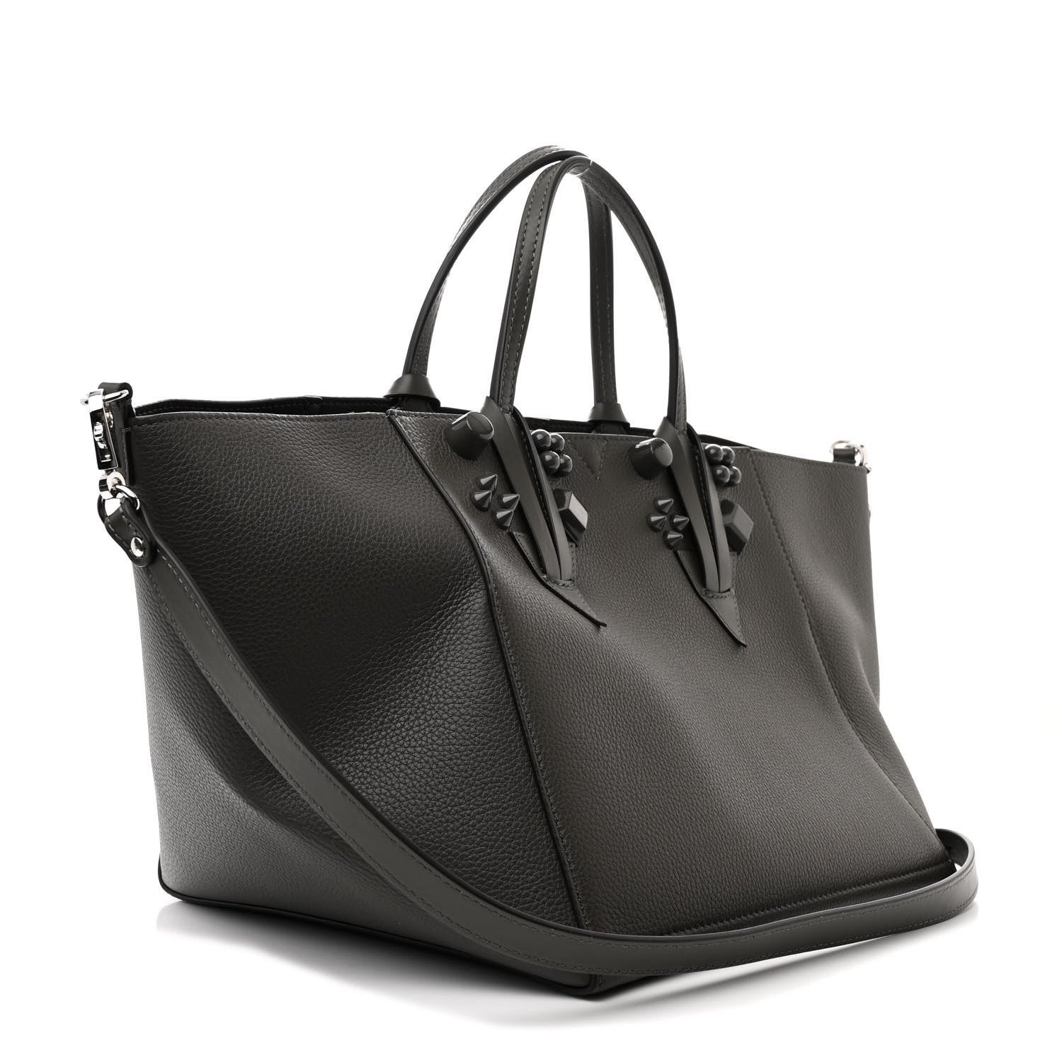 Calfskin Empire Spike Studded Small Cabachic Tote Rocket