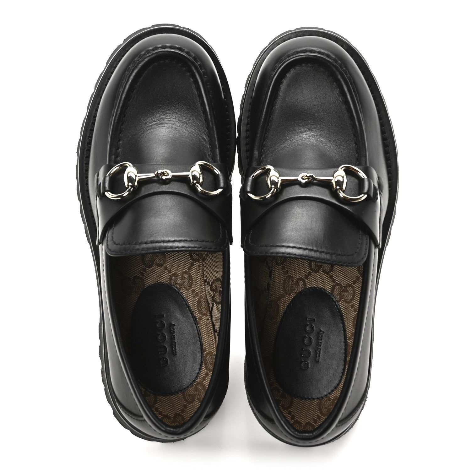 Real Betis Glamour Calfskin Horsebit Womens Mocassin Loafers 36.5 Black
