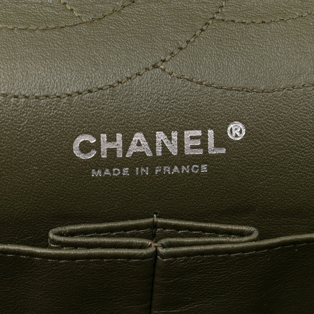 Aged Calfskin Quilted 2.55 Reissue 227 Flap Dark Green
