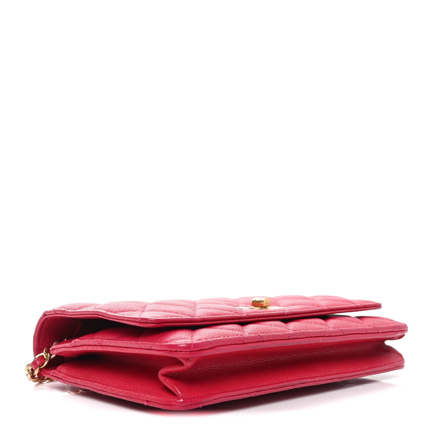 Caviar Quilted 2.55 Reissue Wallet On Chain WOC Dark Pink