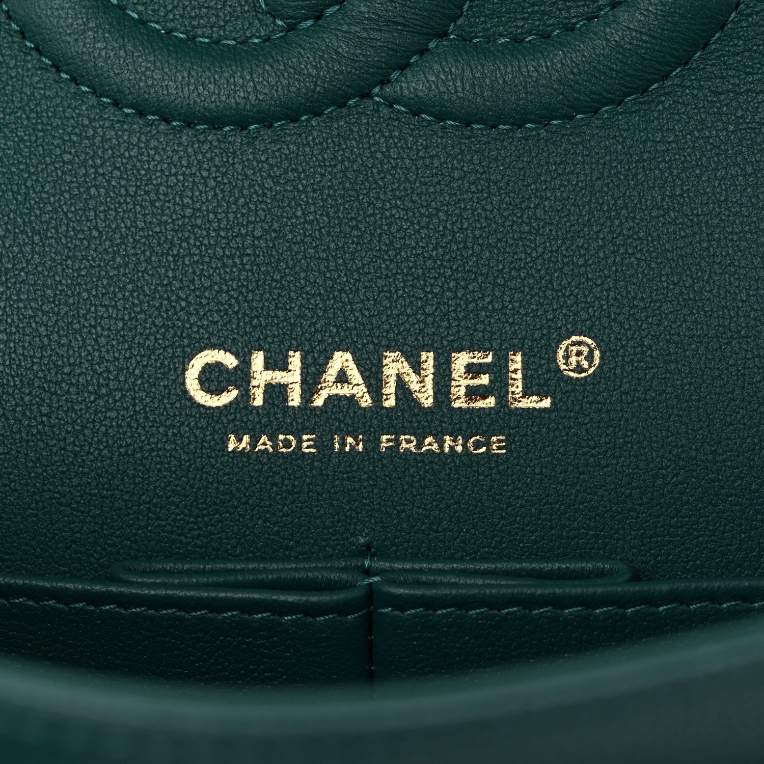 Caviar Quilted Medium Double Flap Dark Green