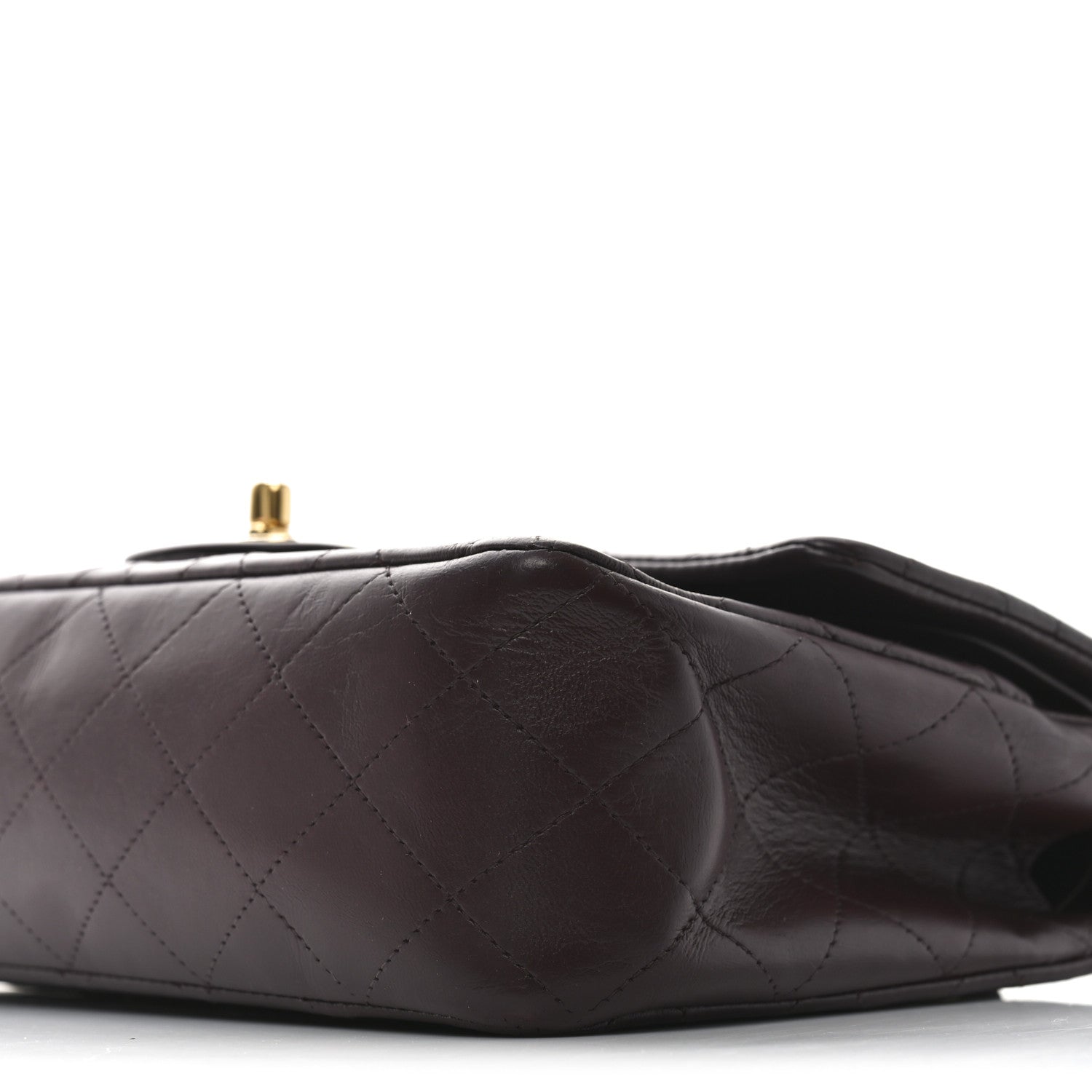 Lambskin Quilted Medium Double Flap Burgundy