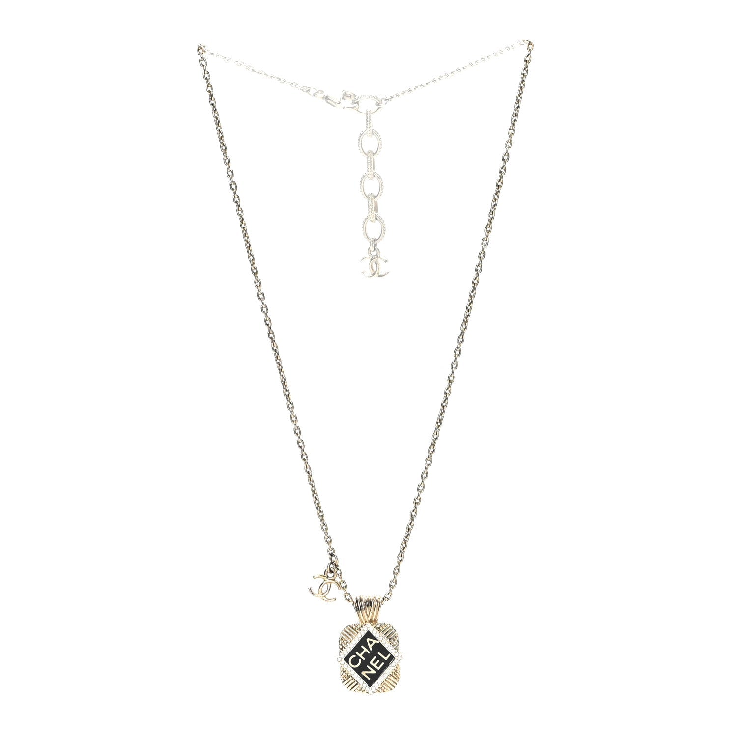 Crystal CC Square Choker Gold