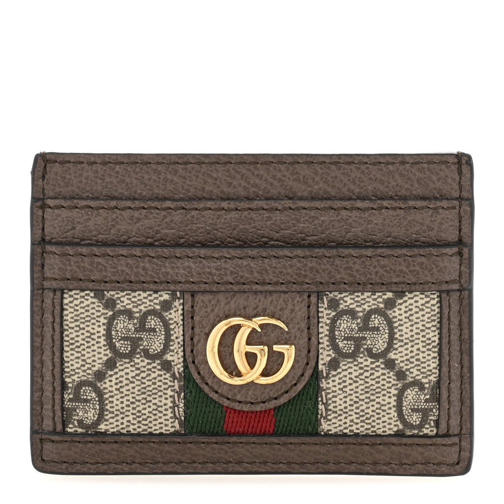 GG Supreme Monogram Ophidia  Holder Brown