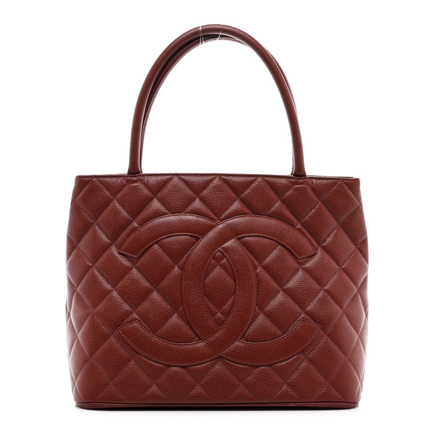 Caviar Quilted Medallion Tote Red