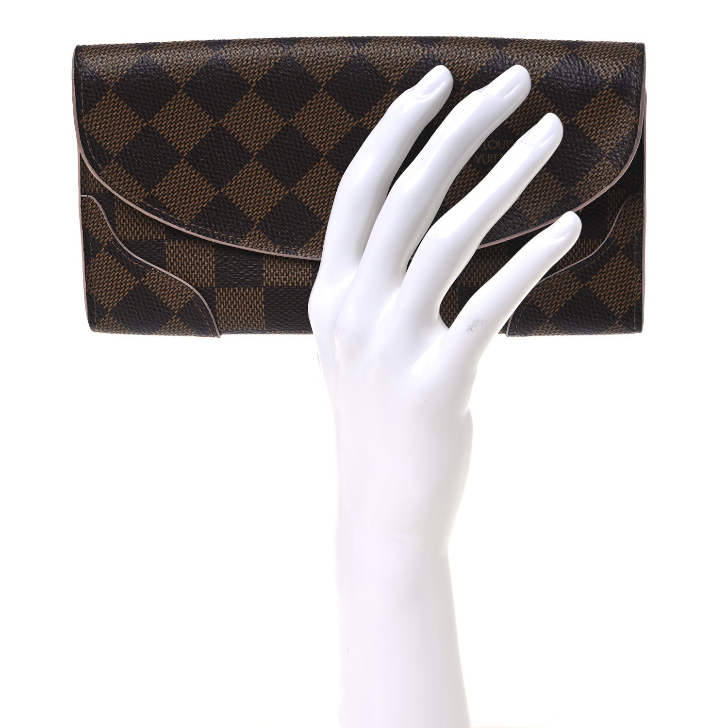 Damier Ebene Caissa Wallet Rose Ballerine