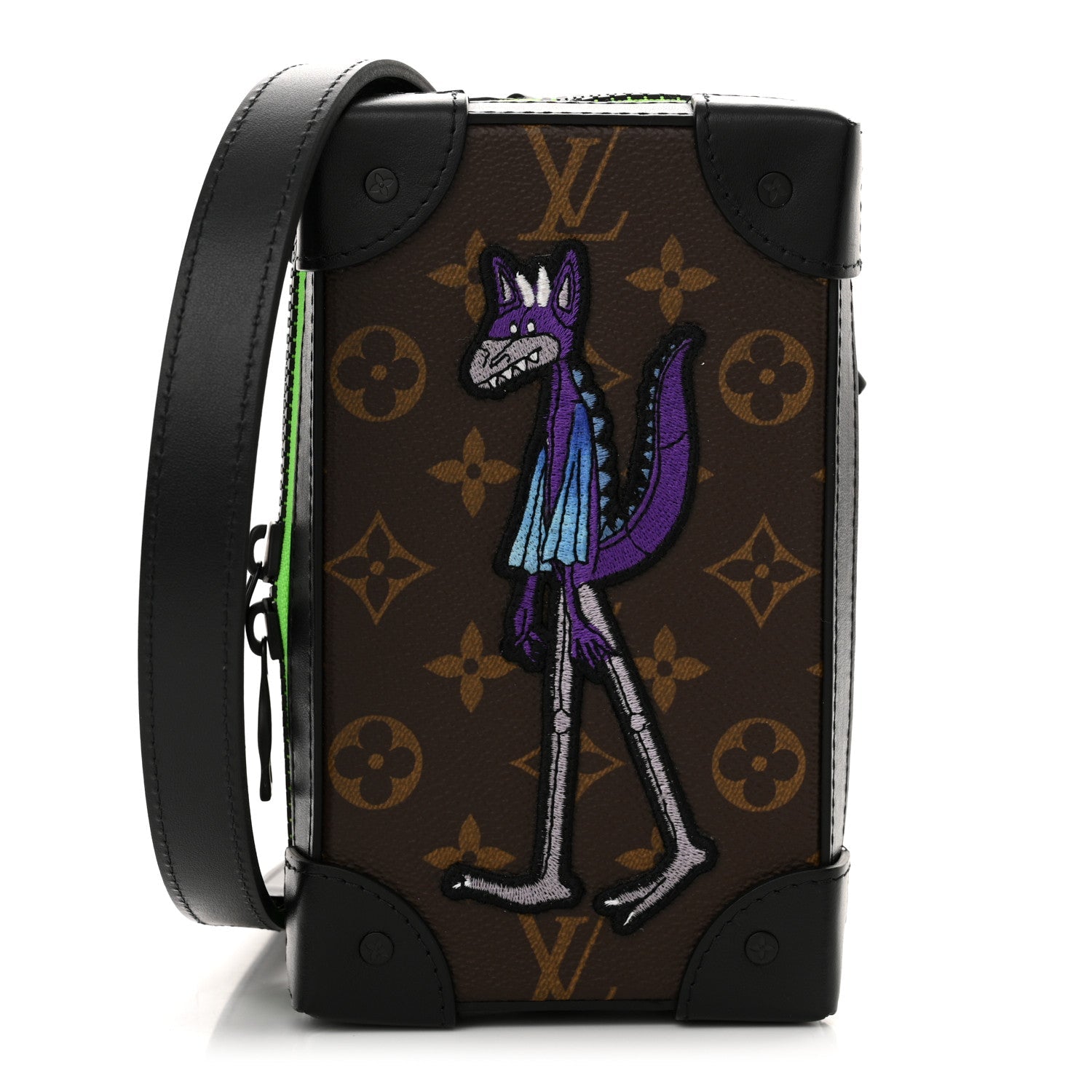 Monogram Embroidered Cartoon LV Friends Soft Trunk Phone Box