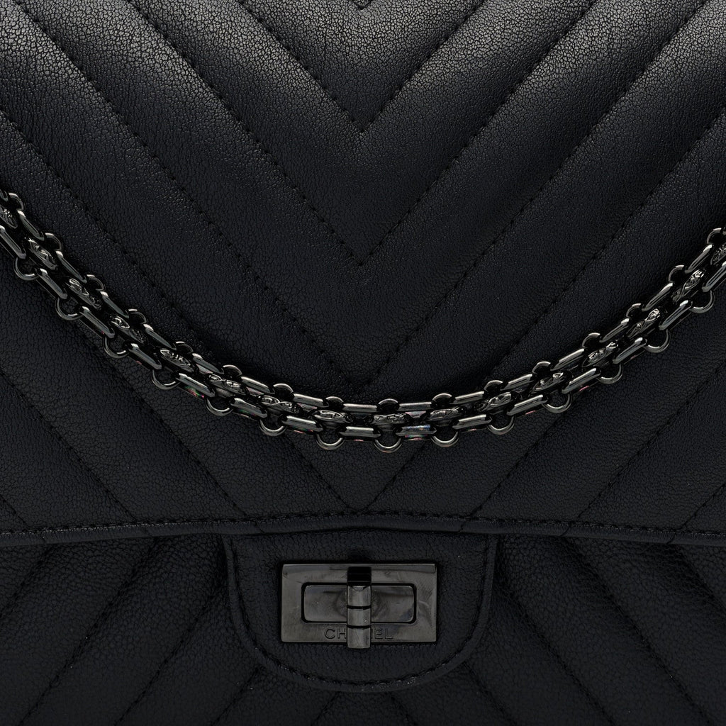 Sheepskin Chevron Quilted 2.55 Reissue 226 Flap So Black