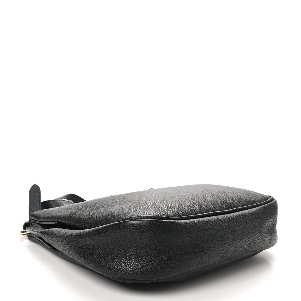 Calfskin Reverse Hobo Black
