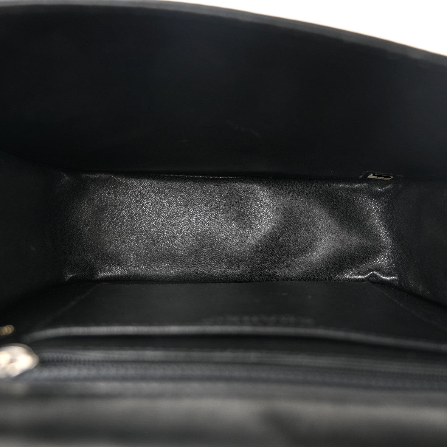 Lambskin Patent Chocolate Bar Flap Black White