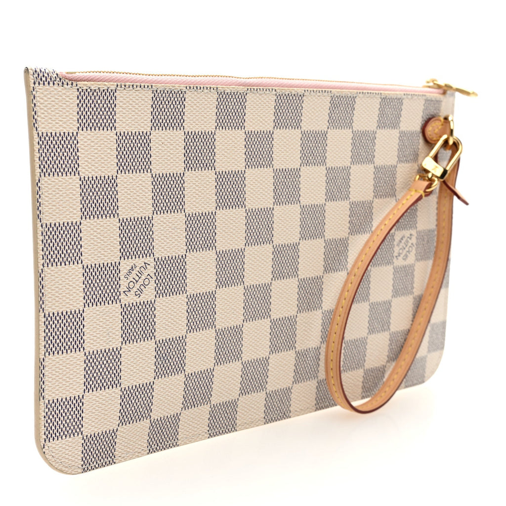 Damier Azur Neverfull MM GM Pochette Rose Ballerine
