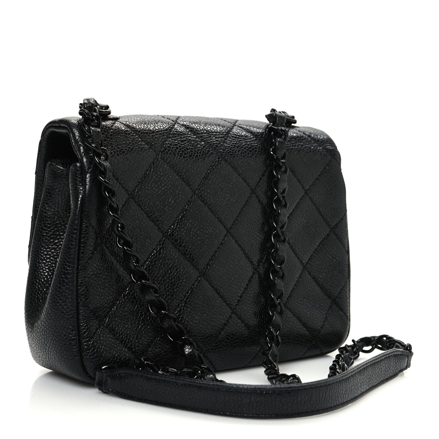 Caviar Quilted Incognito Mini Square Flap Black
