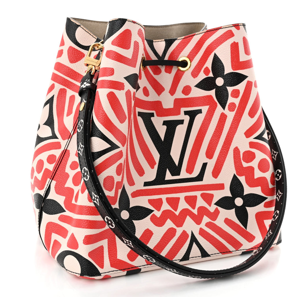 Monogram Giant Crafty NeoNoe MM Creme Rouge Black