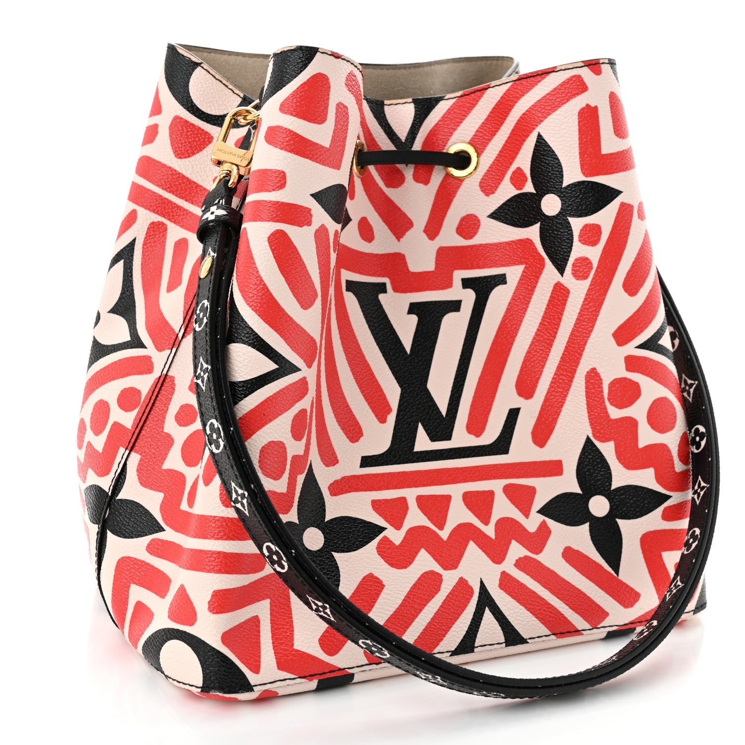 Monogram Giant Crafty NeoNoe MM Creme Rouge Black