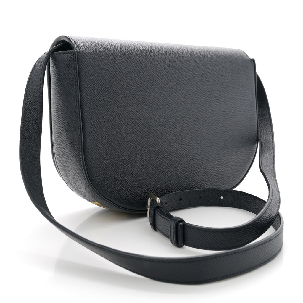 Signature Grained Calfskin Logo S Ville Day Bag Bleu Tempete Jaune