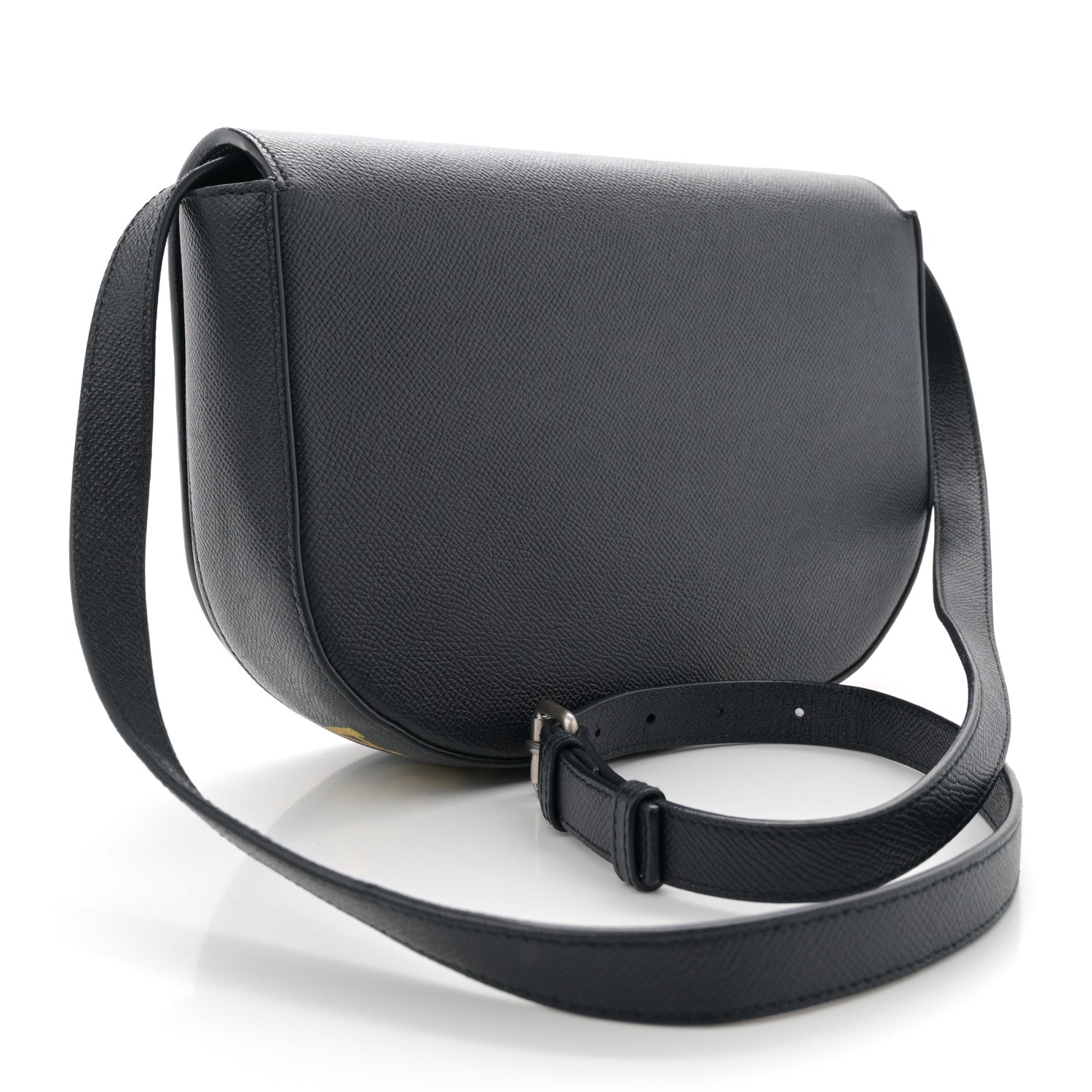 Signature Grained Calfskin Logo S Ville Day Bag Bleu Tempete Jaune