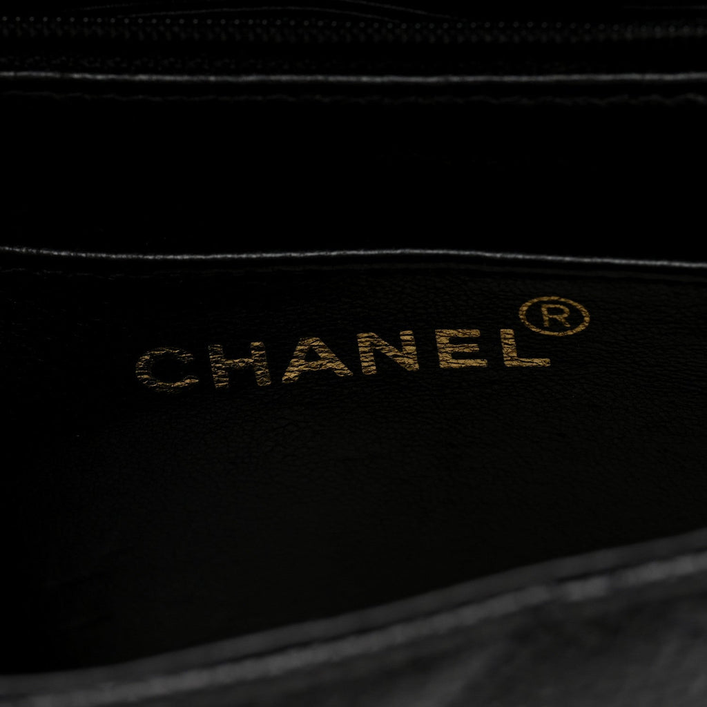 Caviar Quilted XL Single Flap Black