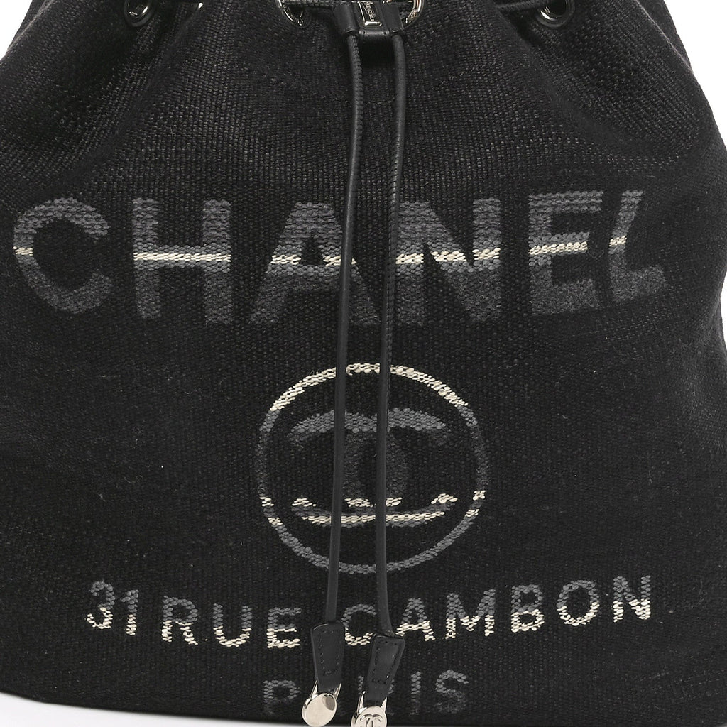 Striped Canvas Deauville Drawstring Bag