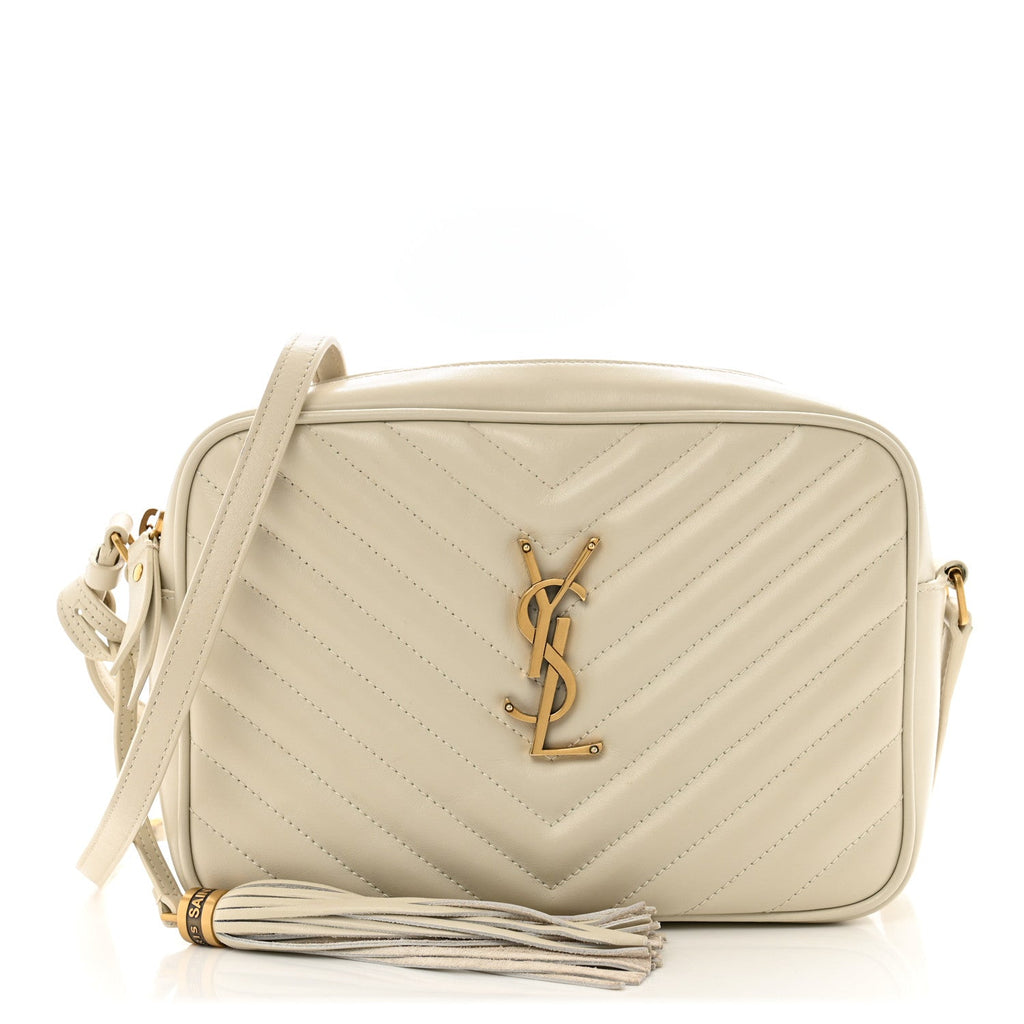 Calfskin Matelasse Monogram Lou Camera Bag Crema Soft