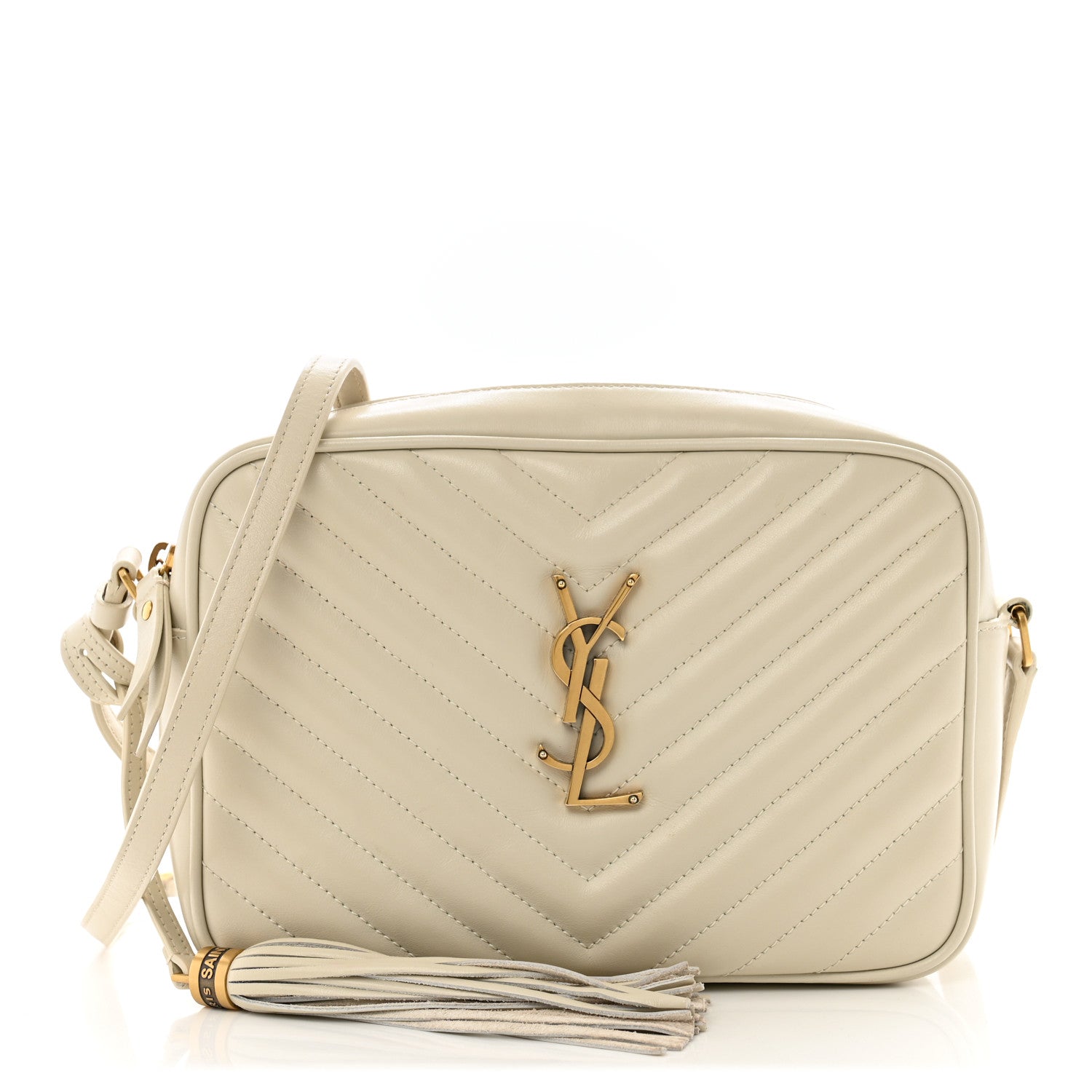 Calfskin Matelasse Monogram Lou Camera Bag Crema Soft