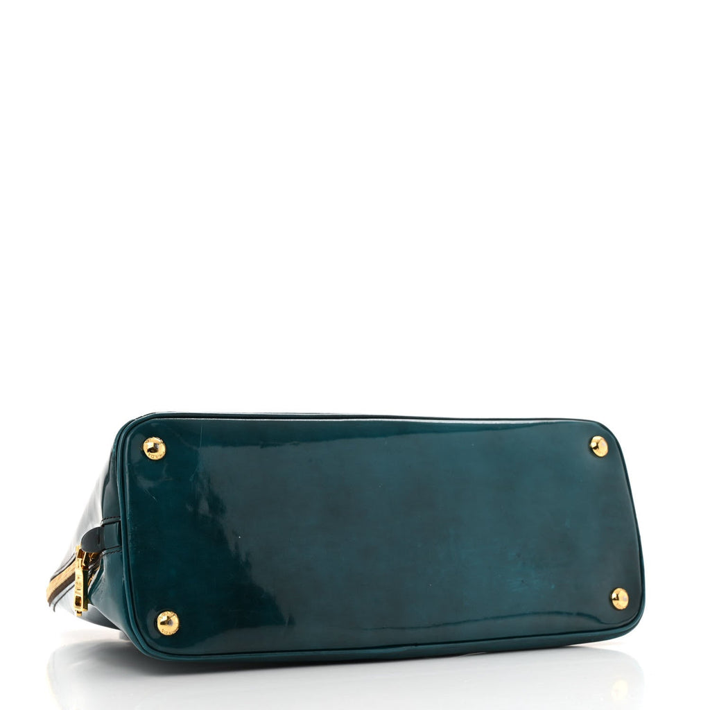 Spazzolato Medium Promenade Tote Pavone Fume
