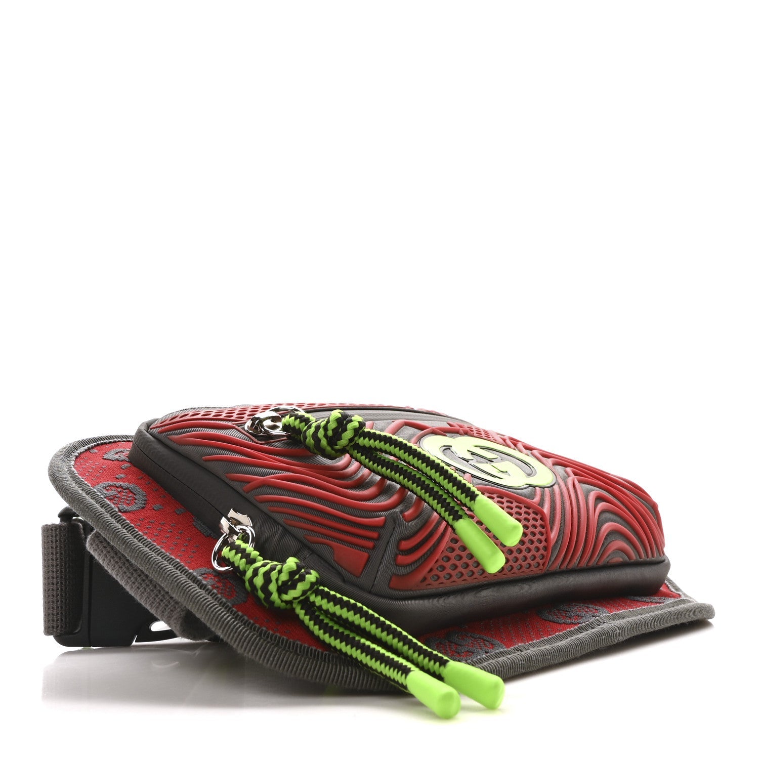 Jersey Nylon GG Sportsy Belt Bag Red Multicolor