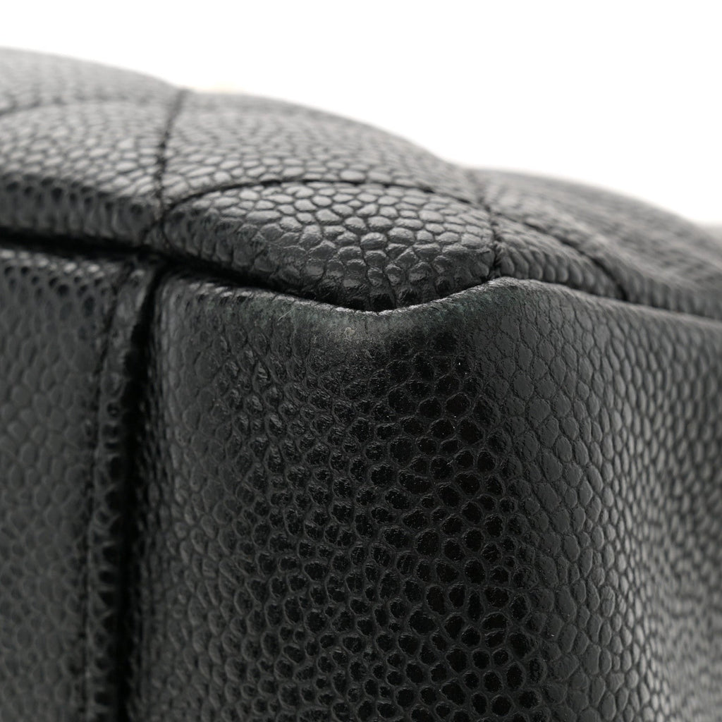 Caviar Quilted Grand Shopping Tote GST Black