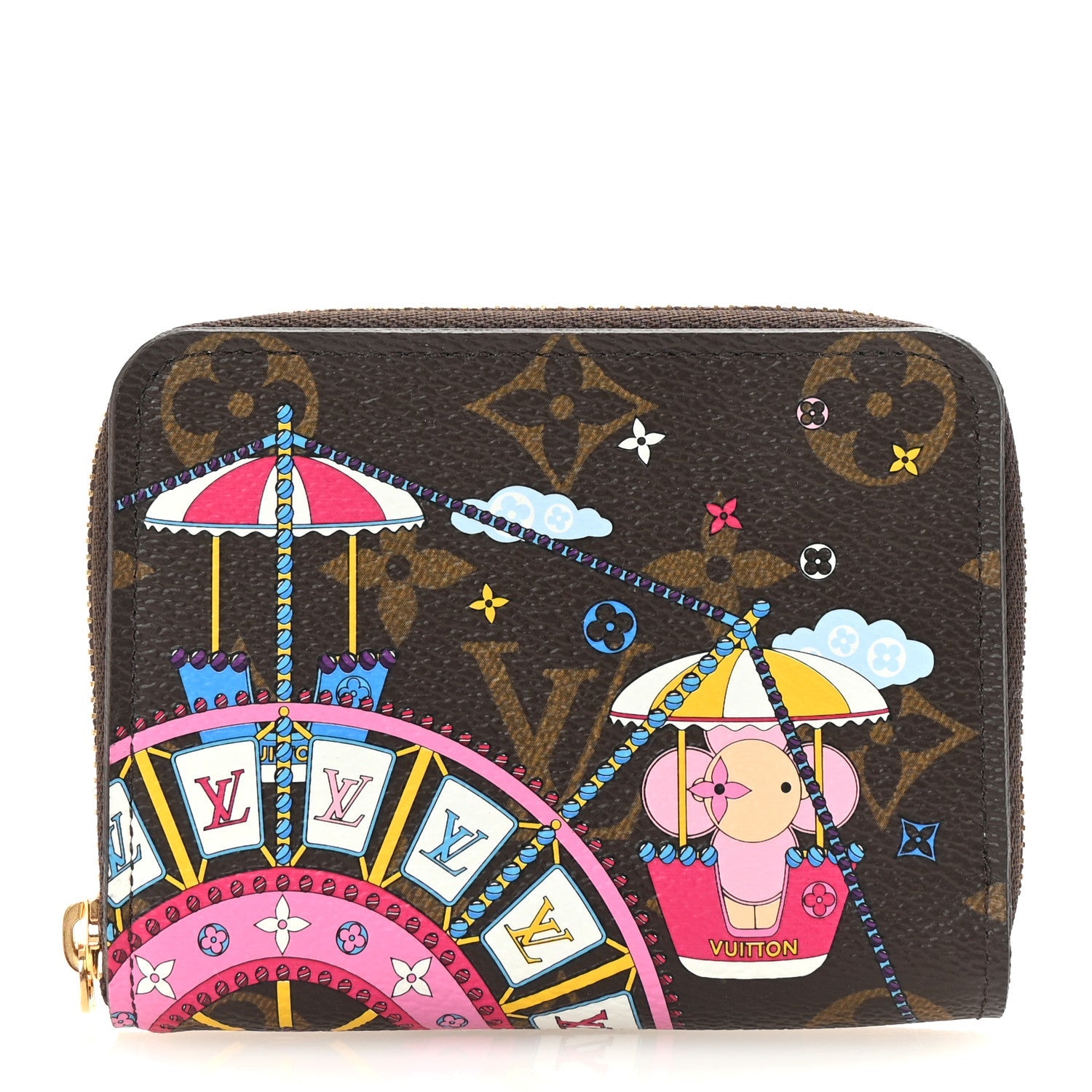Monogram 2020 Christmas Animation Big Wheel Zippy Coin Purse Rose Ballerine