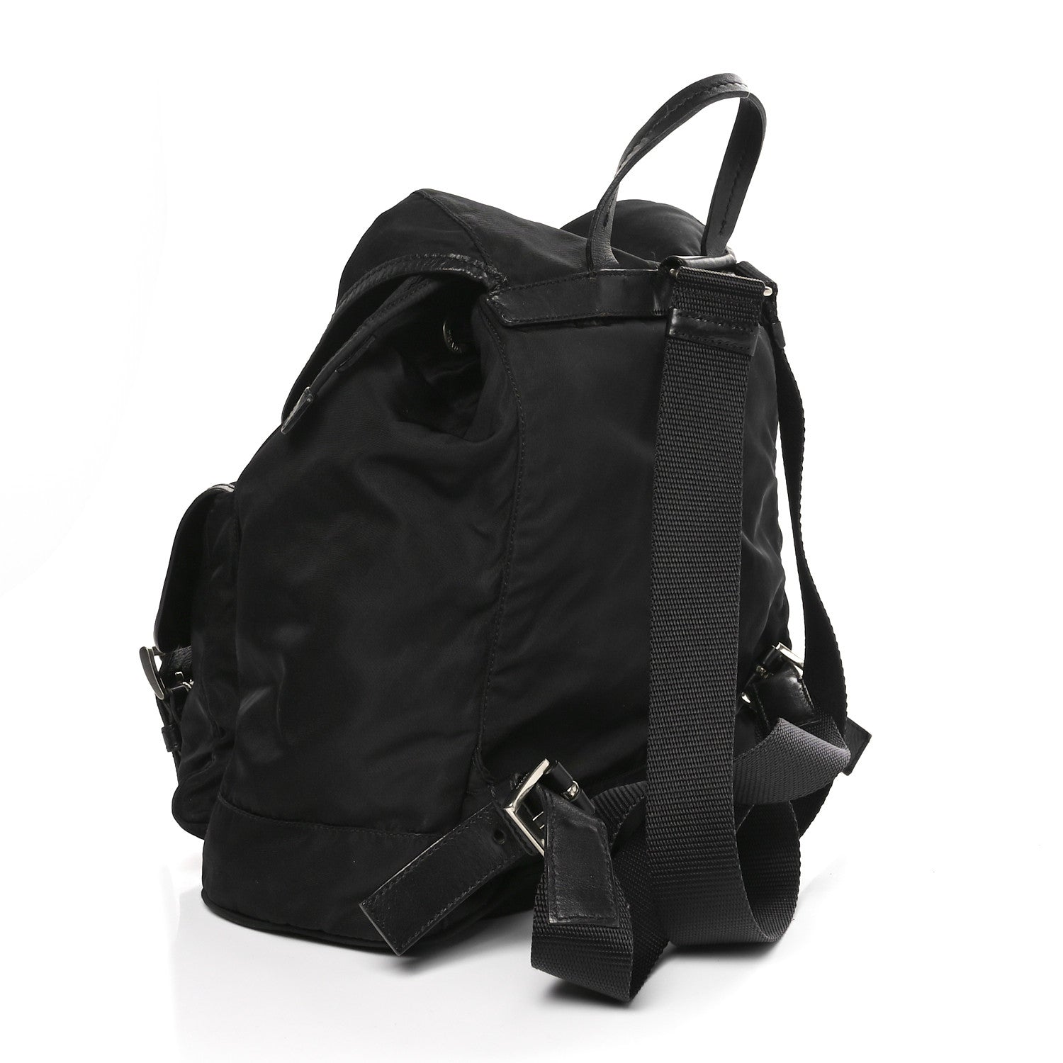 Tessuto Nylon Vela Medium Backpack Black