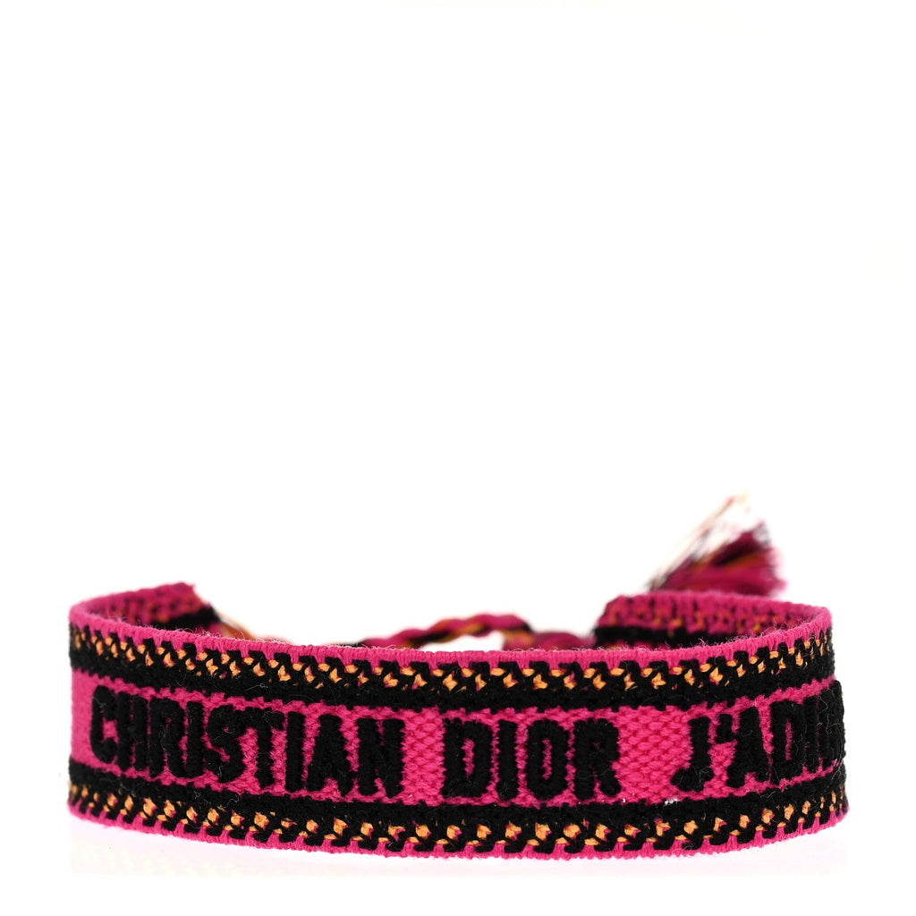 Woven Cotton J'Adior Friendship Bracelet Pink Multicolor