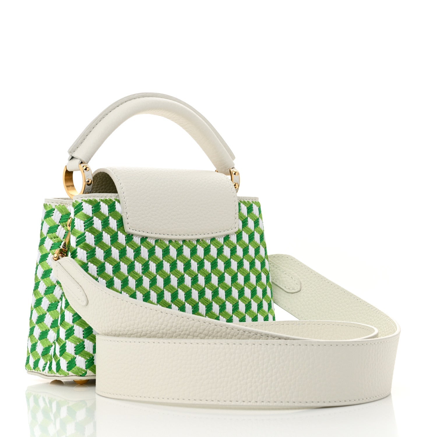 Taurillon Braided Capucines Mini Vert