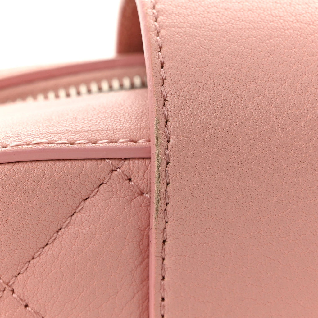 Lambskin Quilted Mini CC Box Camera Bag Pink