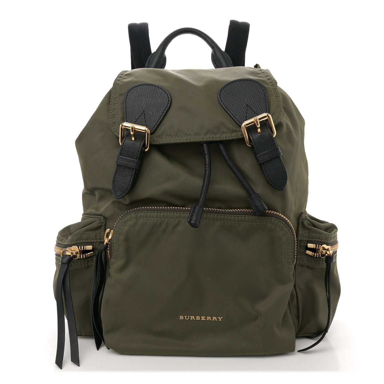 Nylon Medium Crossbody Rucksack Backpack Canvas Green