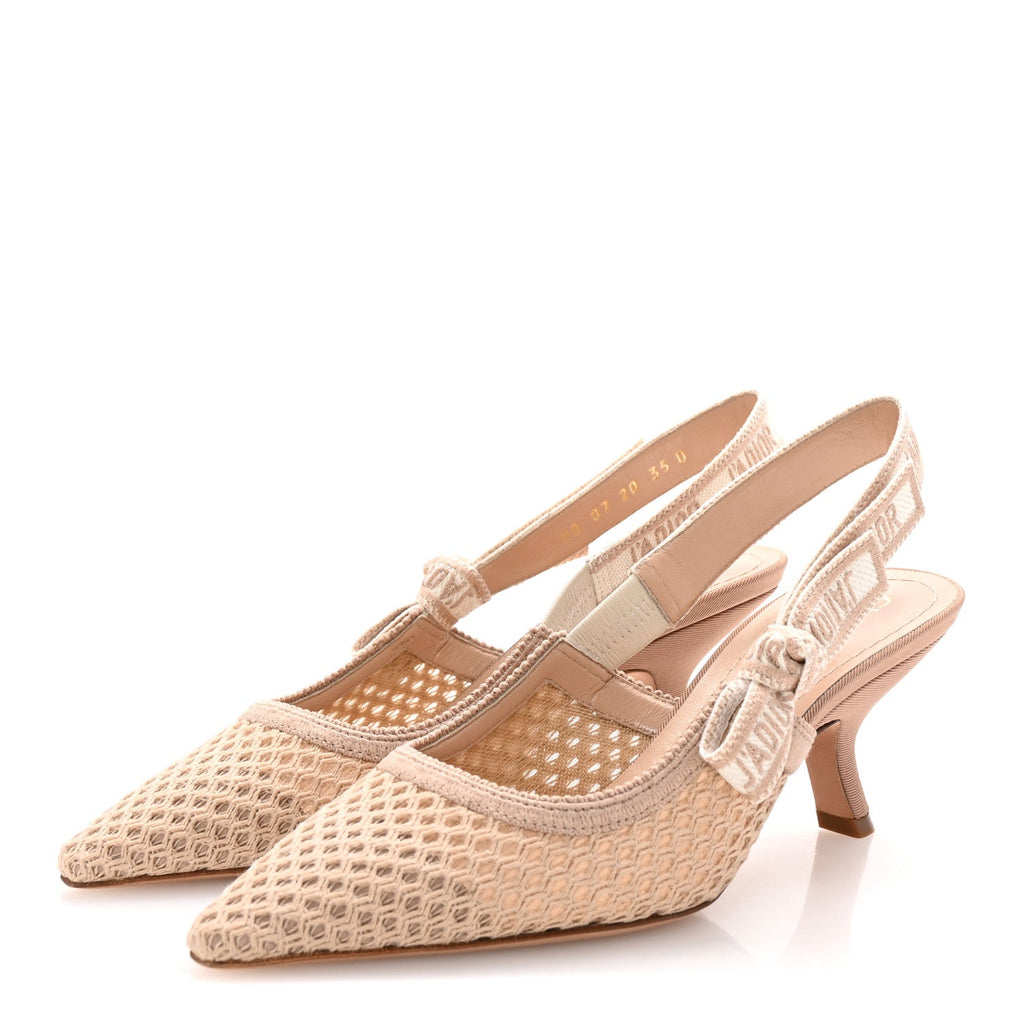 Micro Resille Ribbon J'Adior Slingback 65mm Pumps 35 Nude