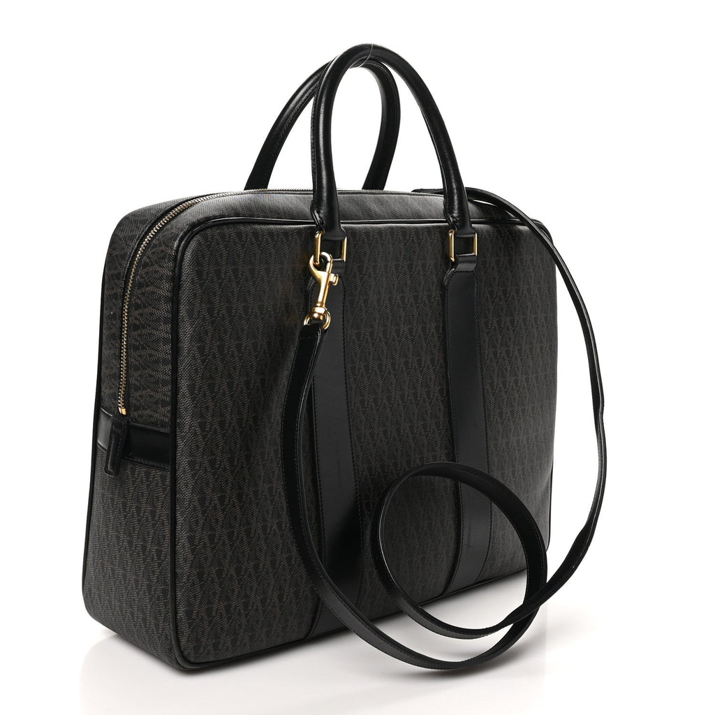 Toile Classic Monogram Rodeo Briefcase Black