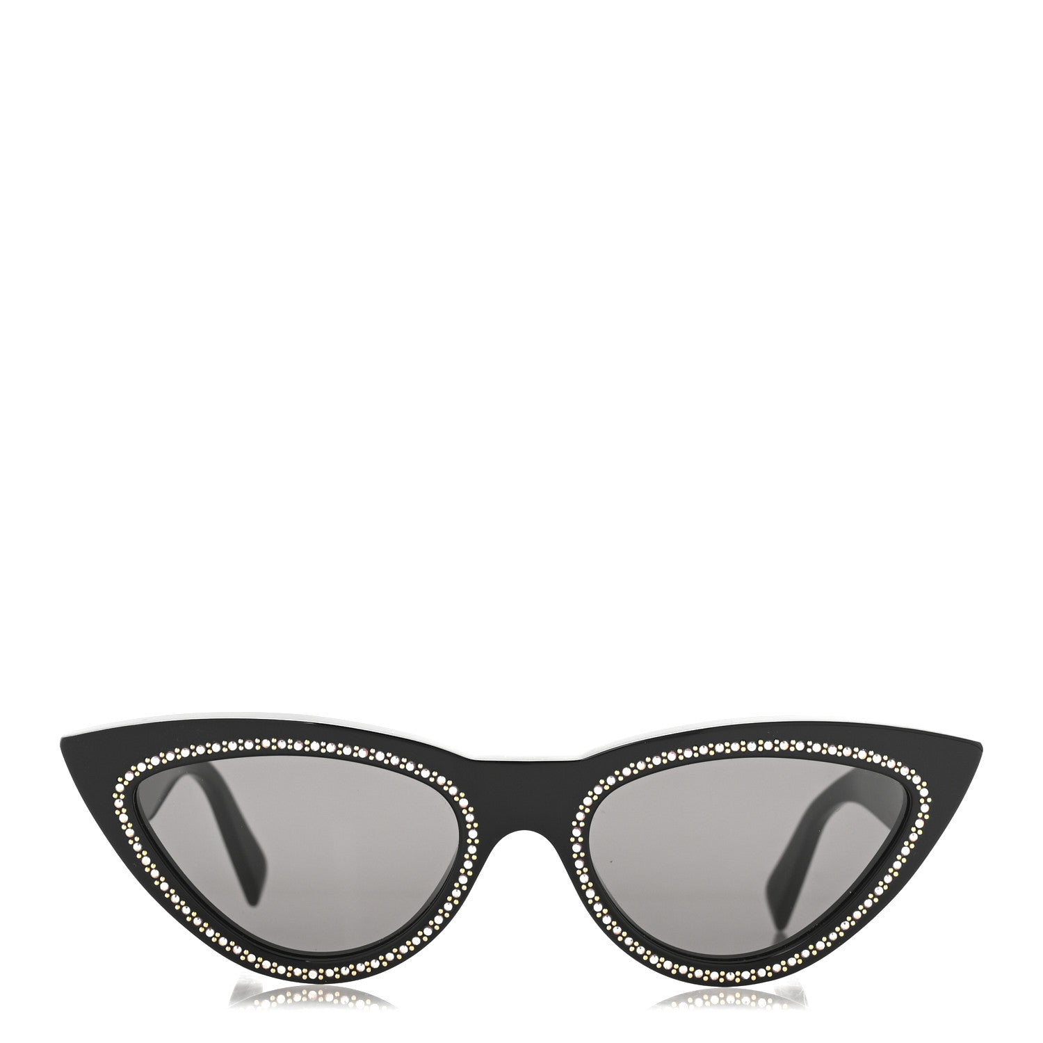 Acetate Crystal Cat Eye Sunglasses CL4019IS Black