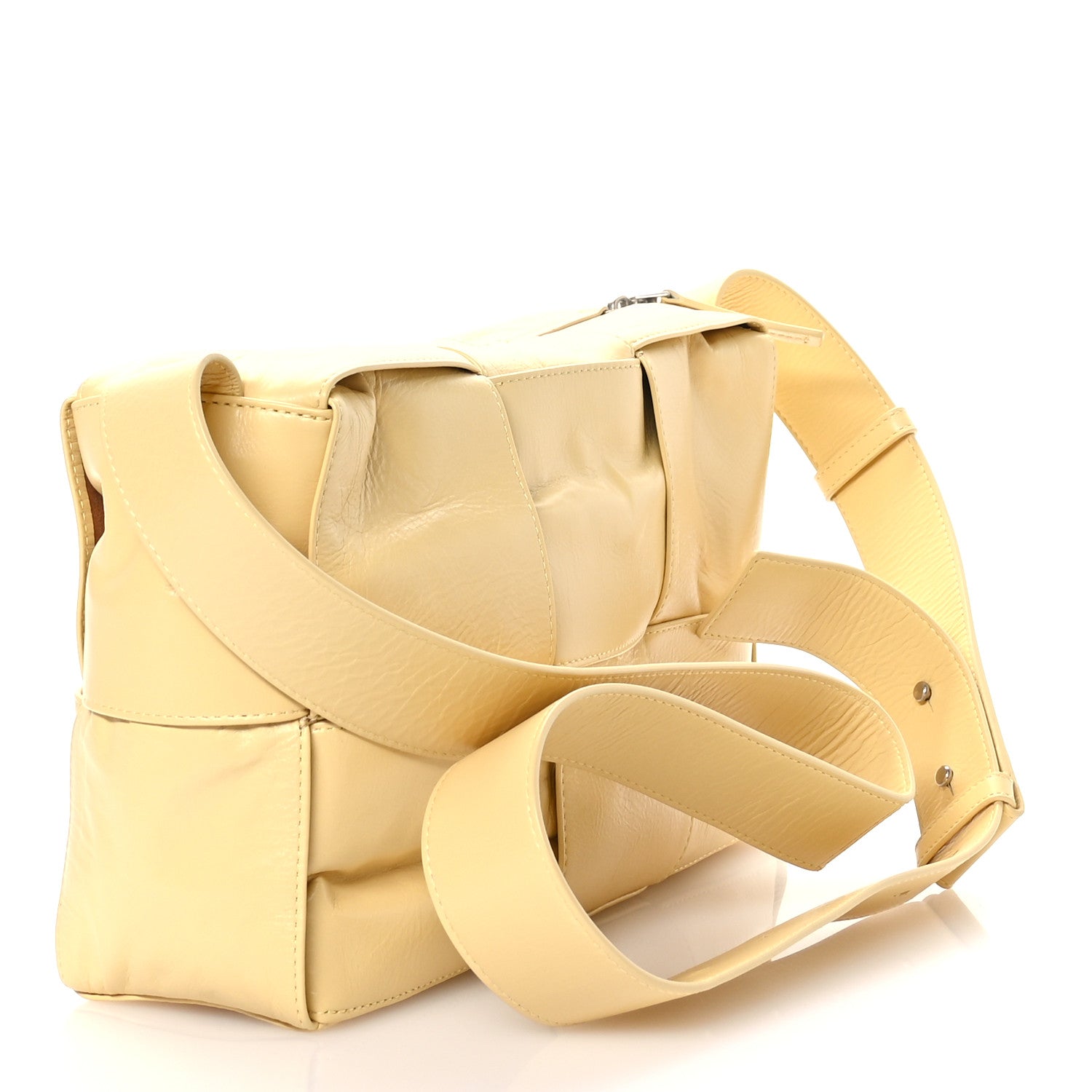 Paper Calfskin Maxi Intrecciato Arco Camera Bag Butter