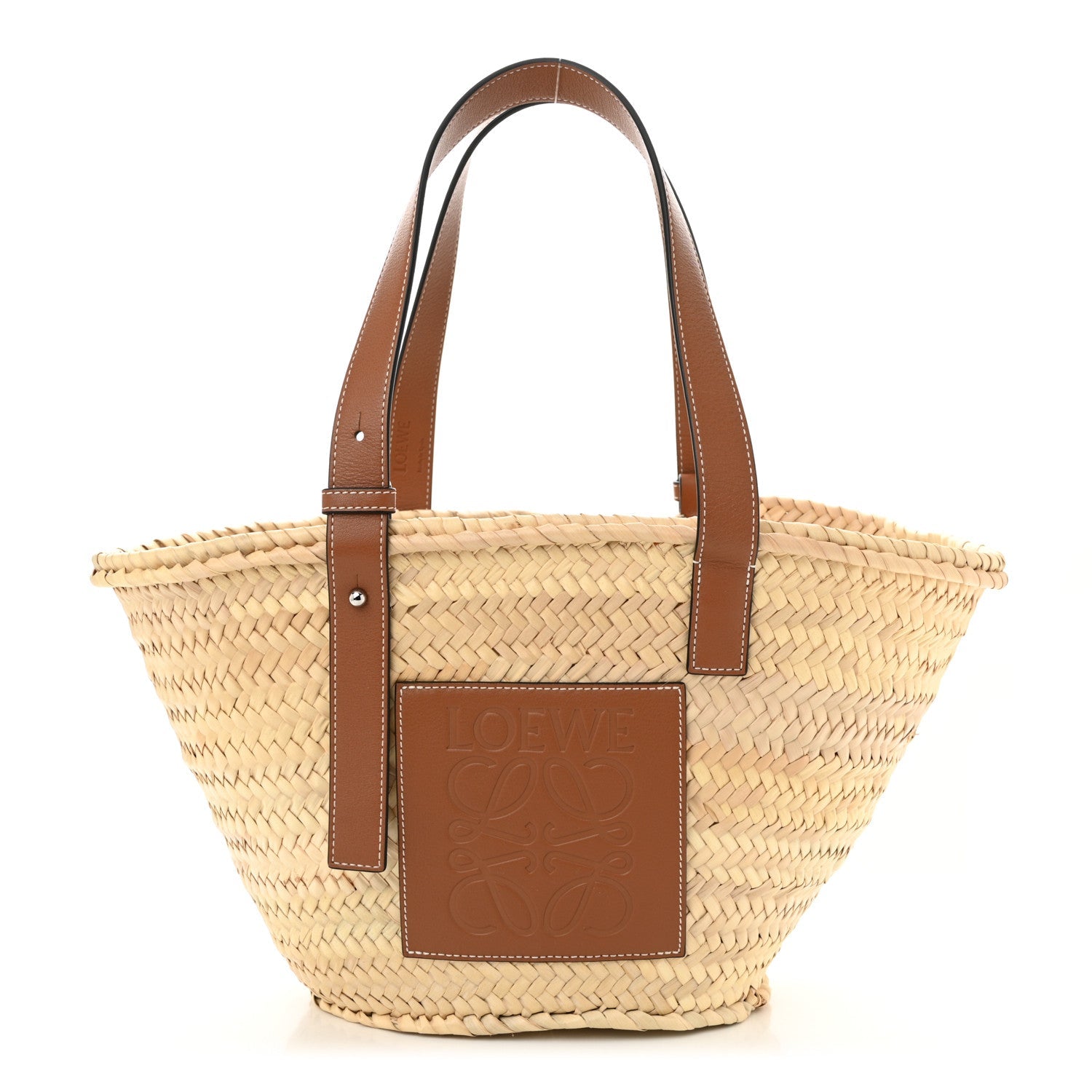 Raffia Basket Tote Bag Natural Tan