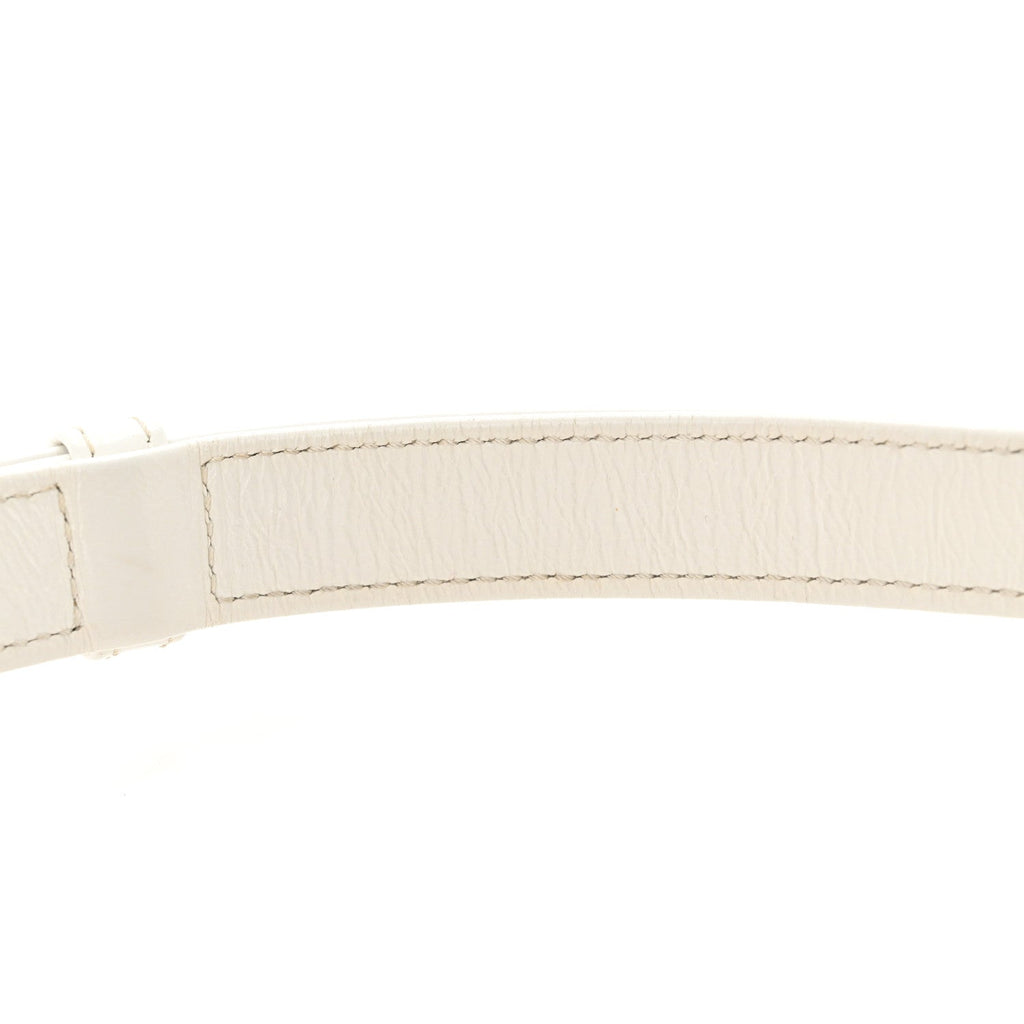 Aged Calfskin Quilted Small Gabrielle Hobo White