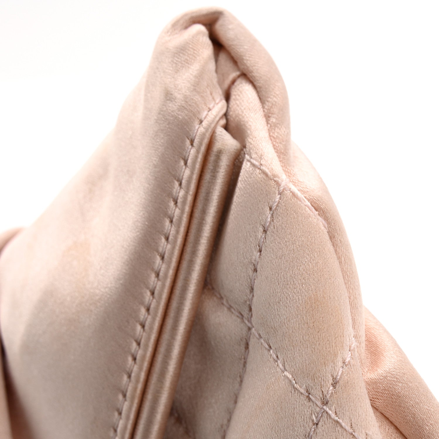 Satin Quilted Flap Clutch Pink