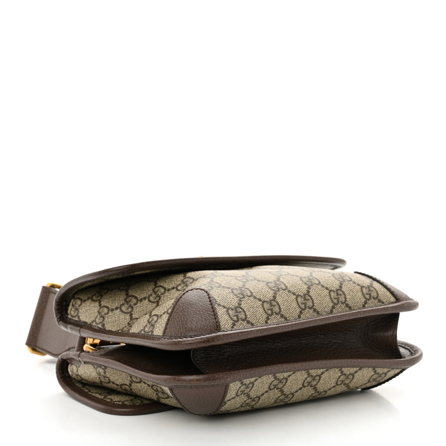 GG Supreme Monogram Web Small Neo Vintage Double Flap Messenger Bag Beige New Acero