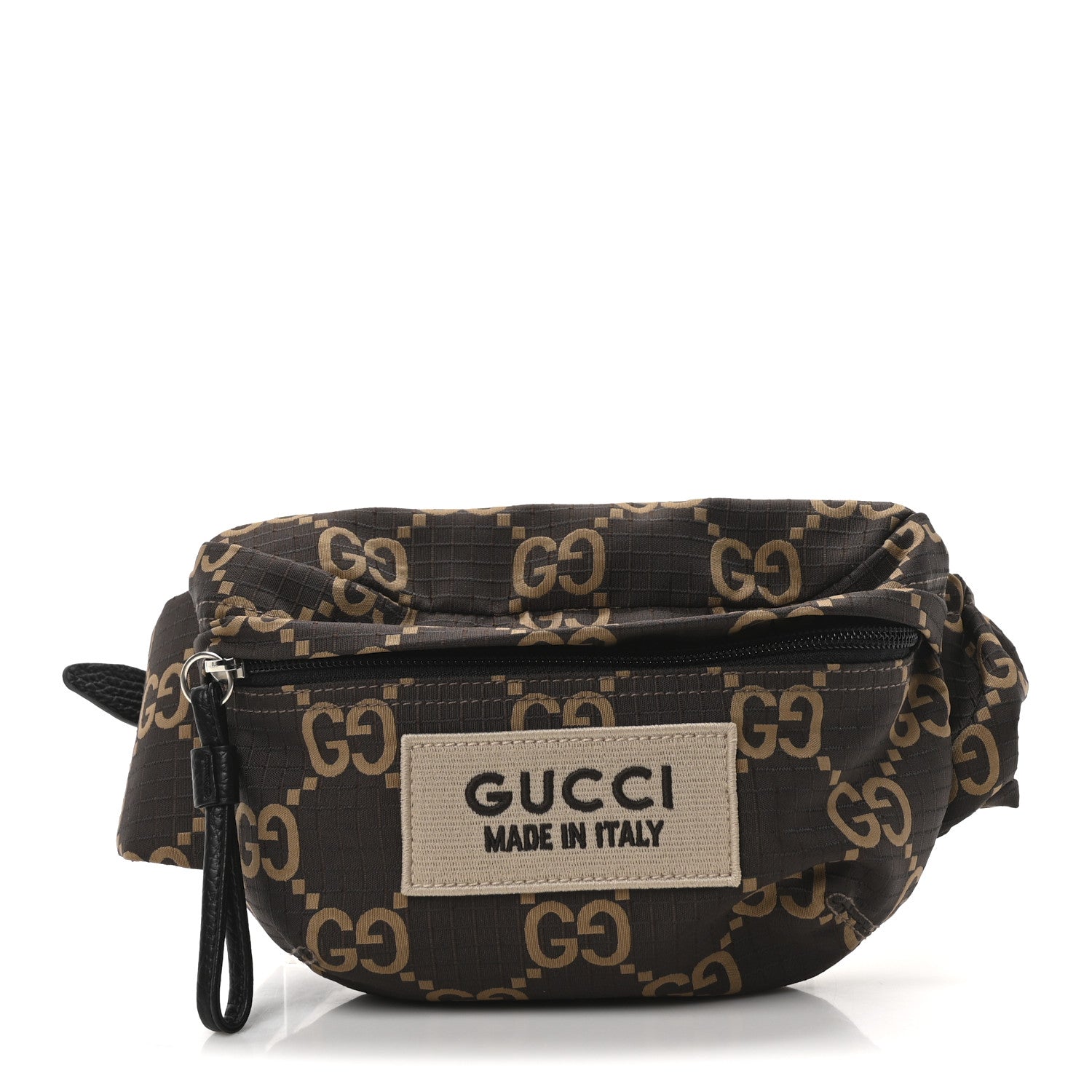 Recycled Polyester Monogram Jumbo GG Belt Bag Ebony Beige