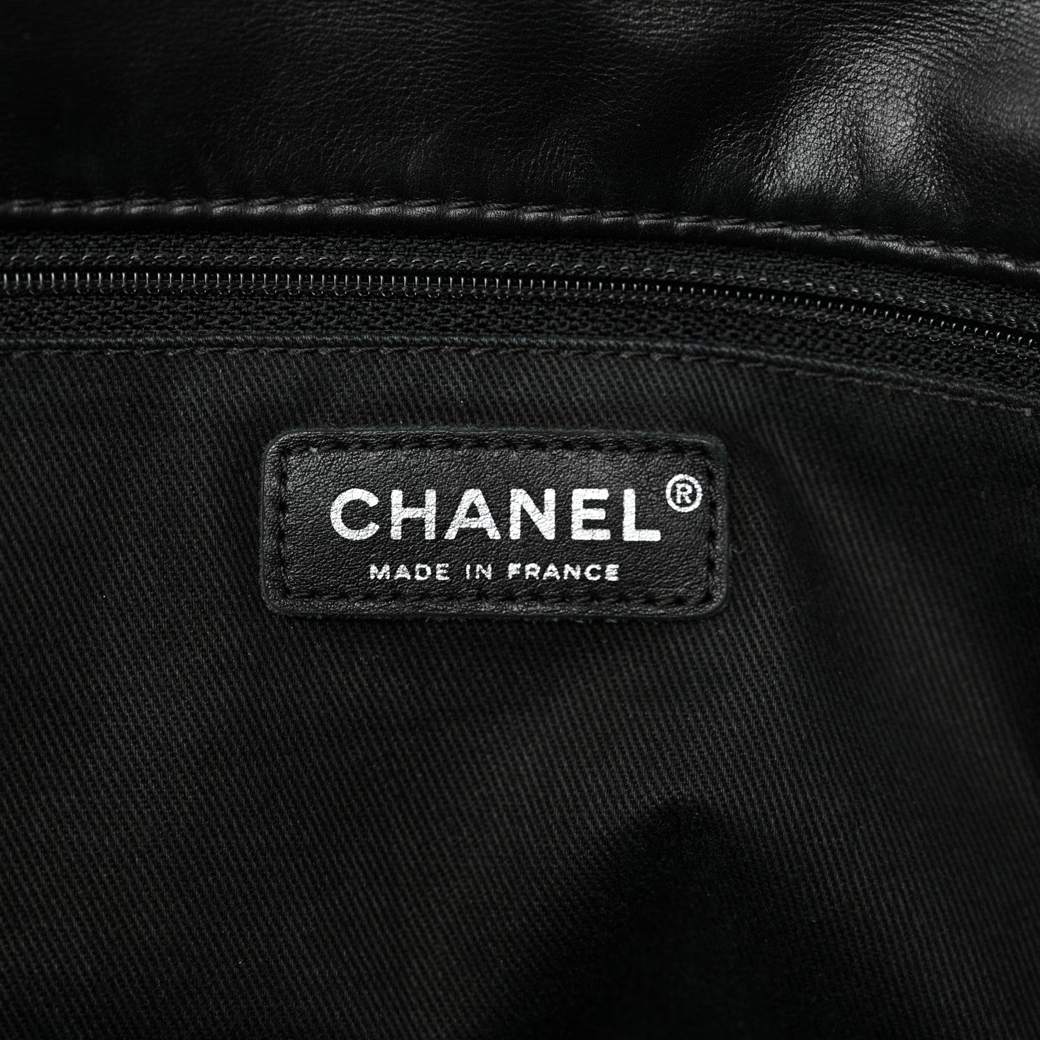 Calfskin Stitched Large Expandable Flap Bag Black