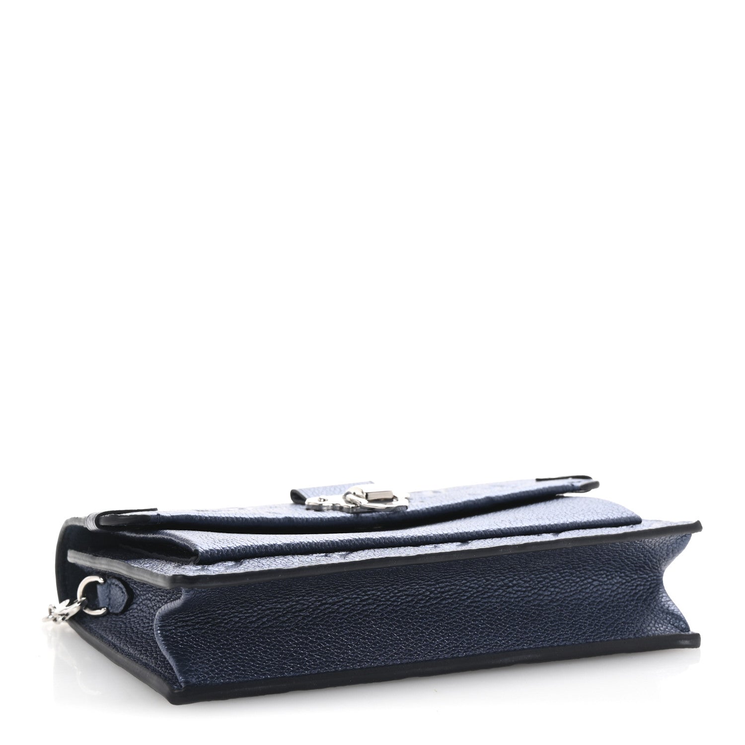 Metalli Empreinte Monogram Vavin Chain Wallet Navy Nacre