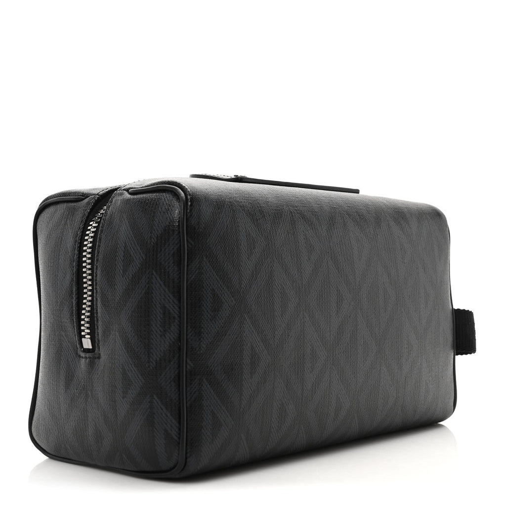 Canvas CD Diamond Lingot Toiletry Pouch Black
