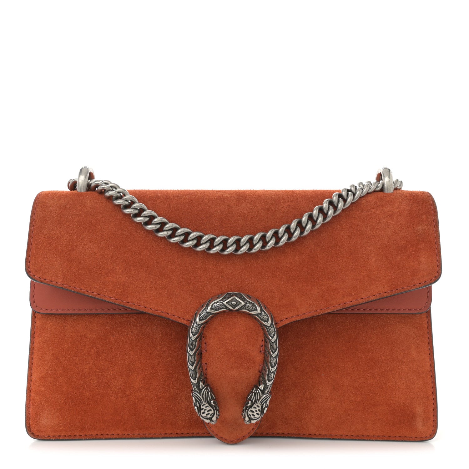 Suede Small Dionysus Shoulder Bag Orange